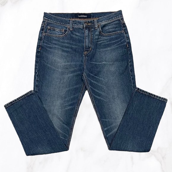 Lands' End Women's Medium‎ Wash Straight Leg Denim Jeans, Size 8 - Picture 1 of 5
